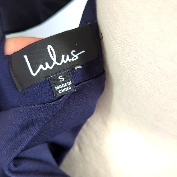 Lulu's Navy Blue Ribcage Style Back Mini Skater Dress - Size: S - Picture 12 of 12